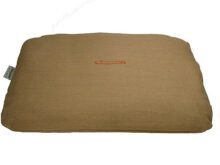 tan burlap mattress cover