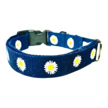 navy daisy collar