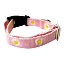 pink daisy collar